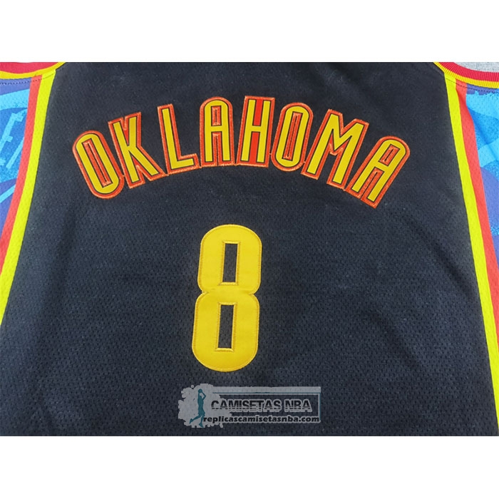 Camiseta Oklahoma City Thunder Jaylin Williams NO 8 Ciudad 2024-25 Negro